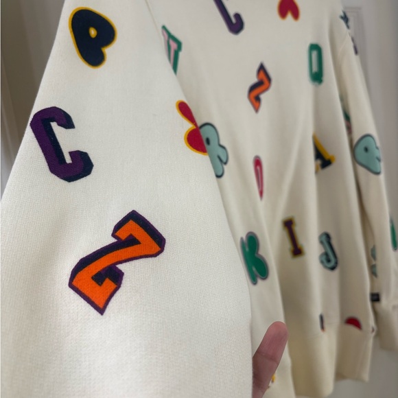Rowing Blazers Limited Edition Cream Sweater with Multicolor Letter Print - Picture 4 of 4
